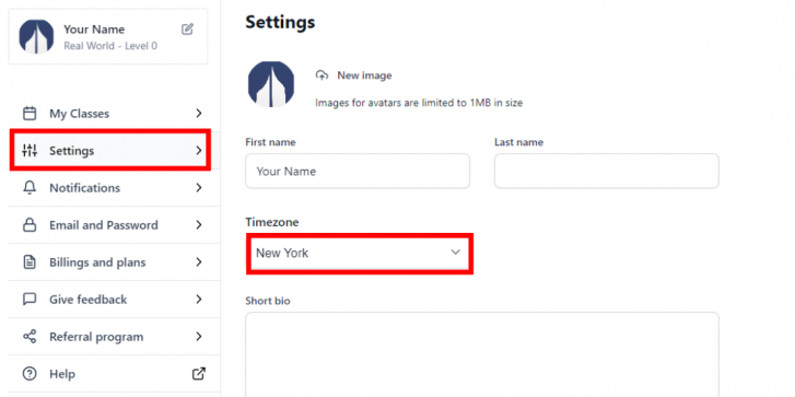 How do I change my timezone? - BaseLang