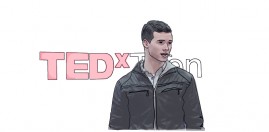 Connor Grooms speaking at TEDxTeen