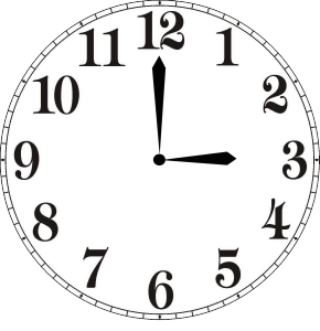 Time in Spanish Clock 7