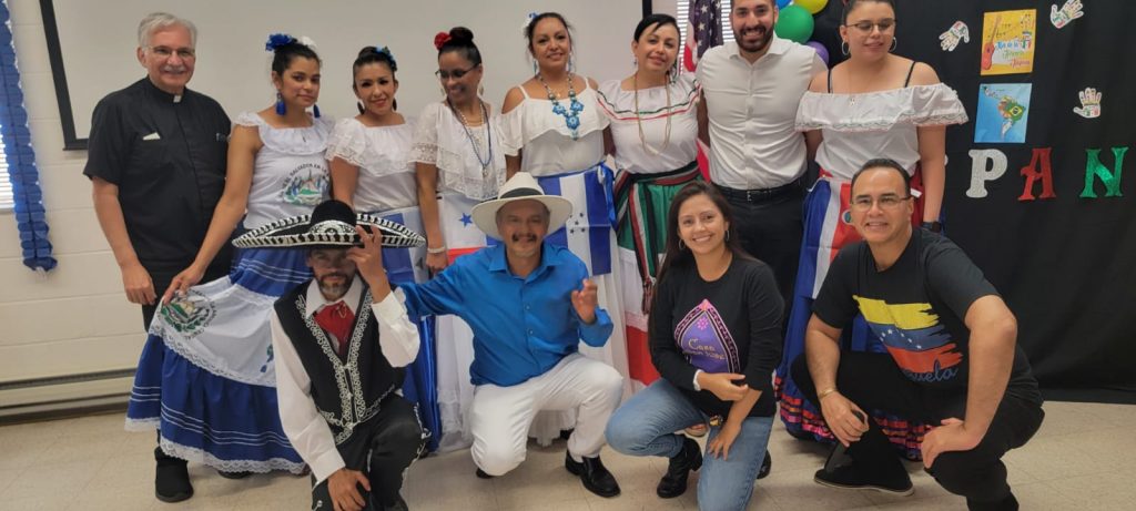 Peter with members of his Spanish-speaking community.