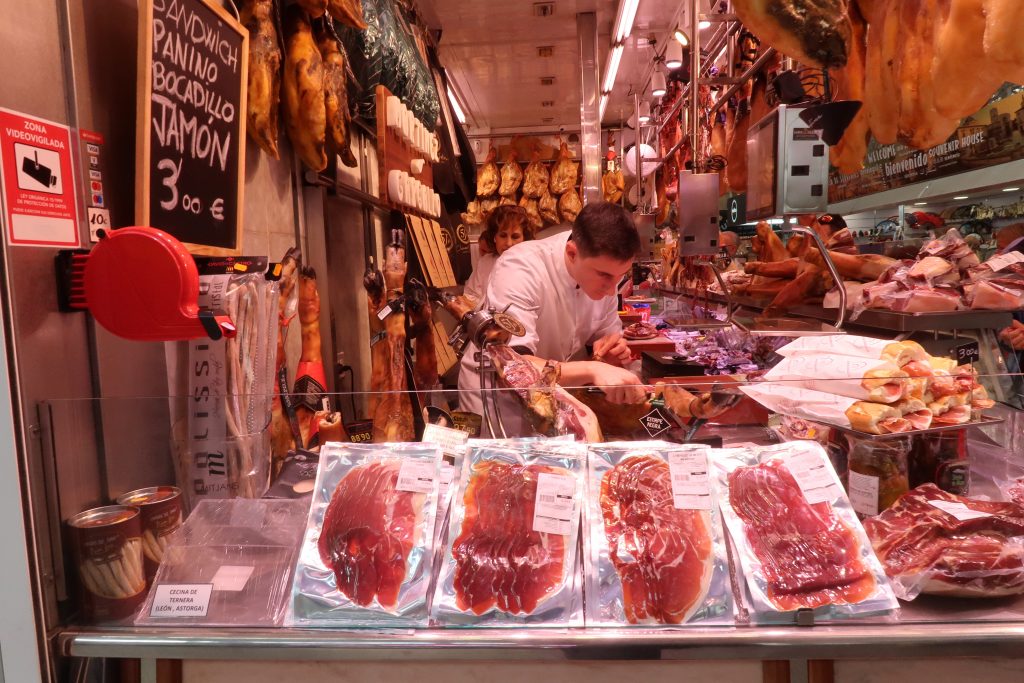 Jamón iberico is very popular in Spain