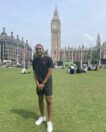 Scott, a Spanish student posing in front of the Big Ben